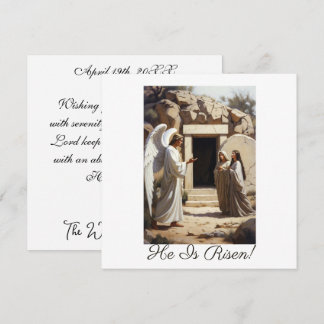 Ängel tillkännager Uppståndelsen   Hälsningar Kort