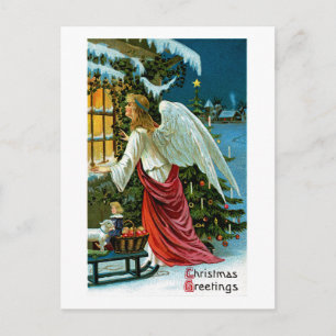 Angel Tittar i fönstret Vykort