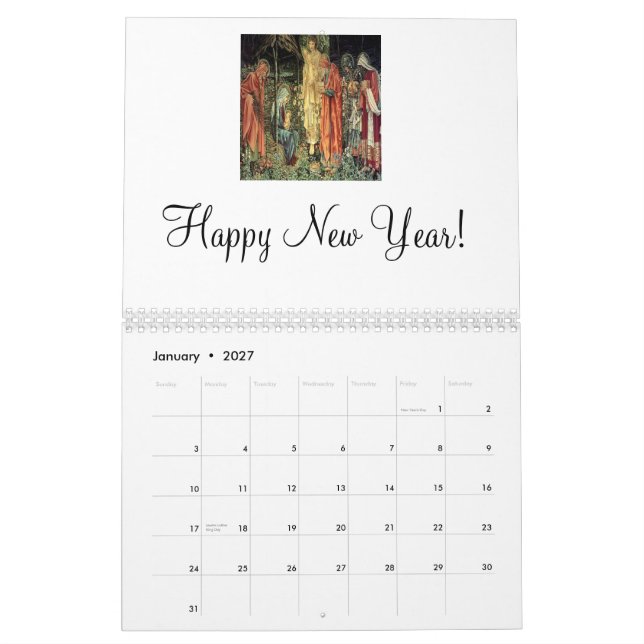 Ängel & tre kalendern för kungar 2012 kalender (Jan 2027)