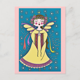 Angel Ukrakrainska folkArt Vykort