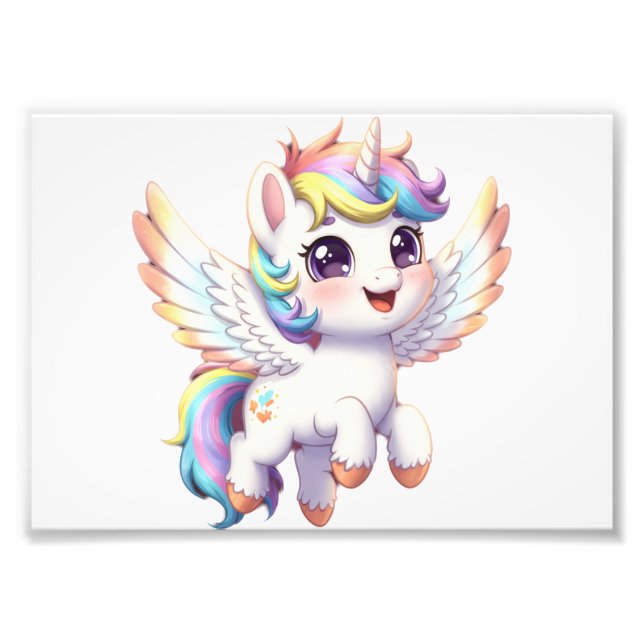 Angel unicorn is so cute fototryck (Framsidan)