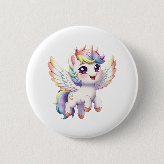 Angel unicorn is so cute knapp (Framsida)