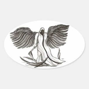 Angel Uriel Ovalt Klistermärke