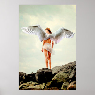 Angel vid Beach Poster