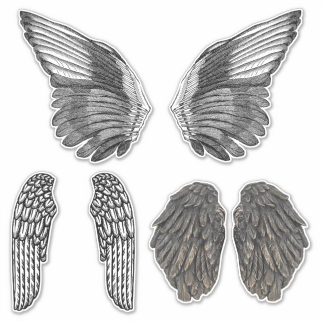 Angel Vingar Art clipart Fantasy Klistermärken (Framsida)