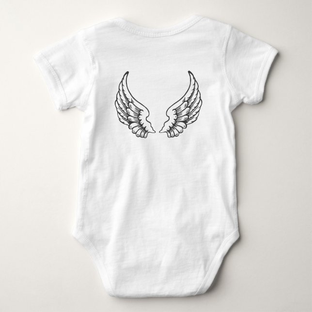 Angel Vingar Baby Bodykosti Black Tee (Baksida)