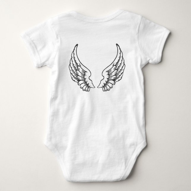 Angel Vingar Baby Bodykosti Black Tee Shirt (Baksida)
