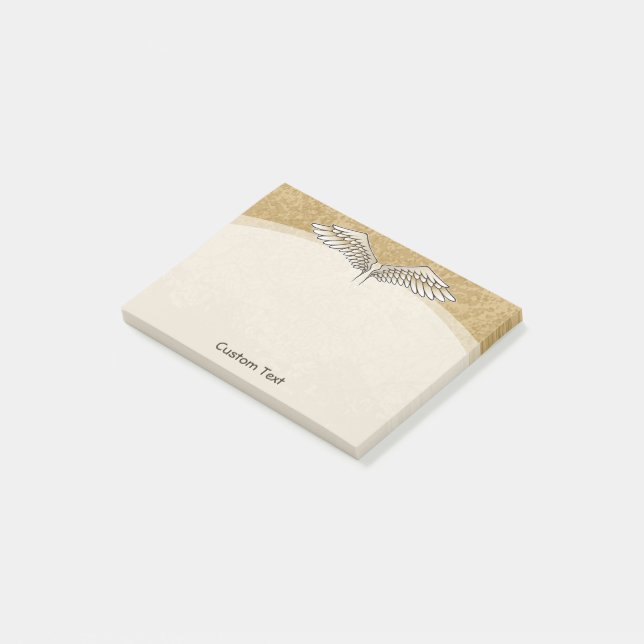 Angel Vingar Beige Post-it Block (Vinklad)