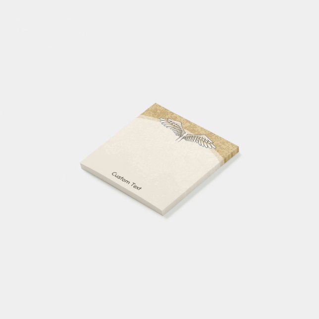 Angel Vingar Beige Post-it Block (Vinklad)