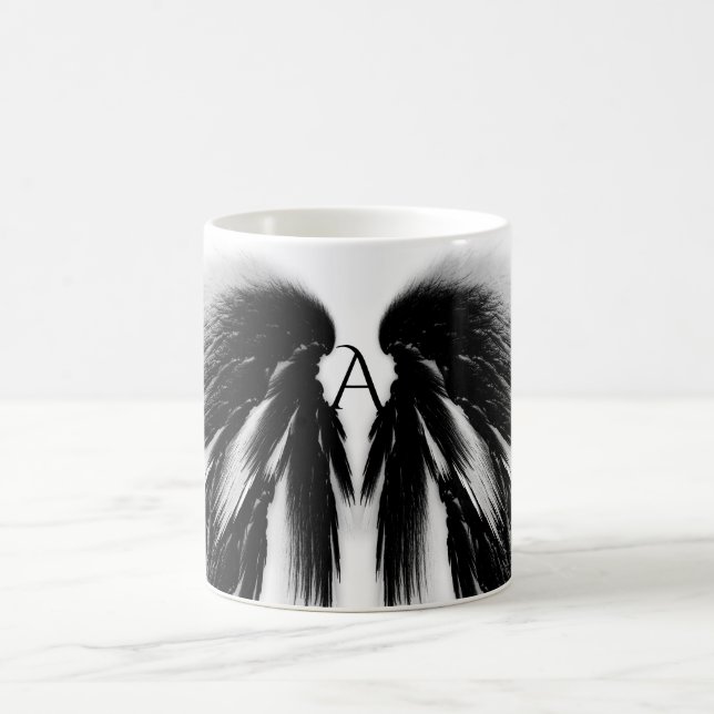 ANGEL VINGAR Black Grått Monogram Kaffemugg (Center)