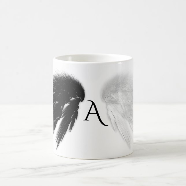 ANGEL VINGAR Black + White Monogram Kaffemugg (Center)