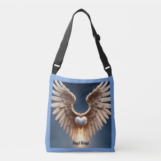 Angel Vingar Blue Tote Bag Axelväska (Framsida)