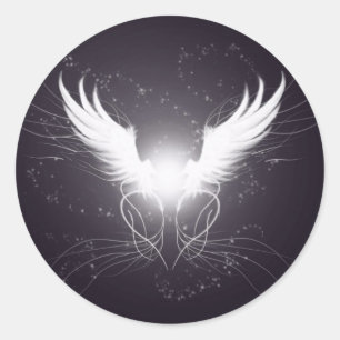 Angel Vingar! - Designer Sticker Runt Klistermärke