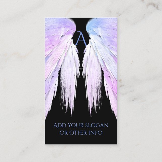 ANGEL VINGAR Dreamy Beauty Black Visitkort (Framsida)