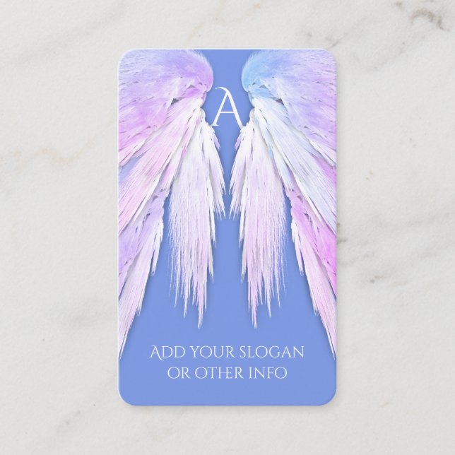 ANGEL VINGAR Dreamy Soft Blue Beauty Visitkort (Framsida)