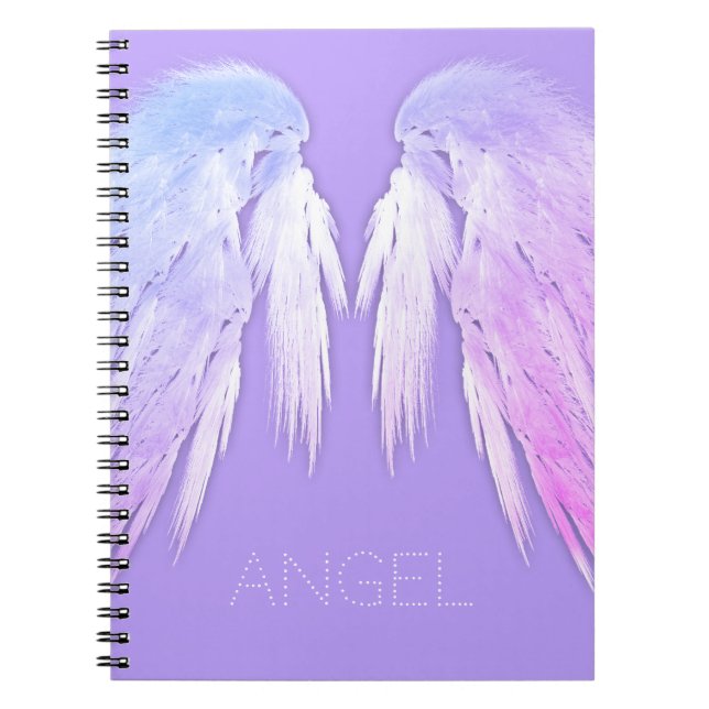 AnGEL VINGAR Fairy Lila Eget namn Anteckningsbok (Framsidan)