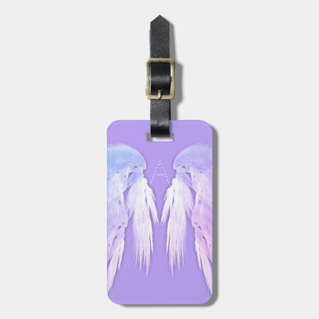 ANGEL VINGAR Fairy Lila Monogram Bagagebricka (Vertikal Framsida)