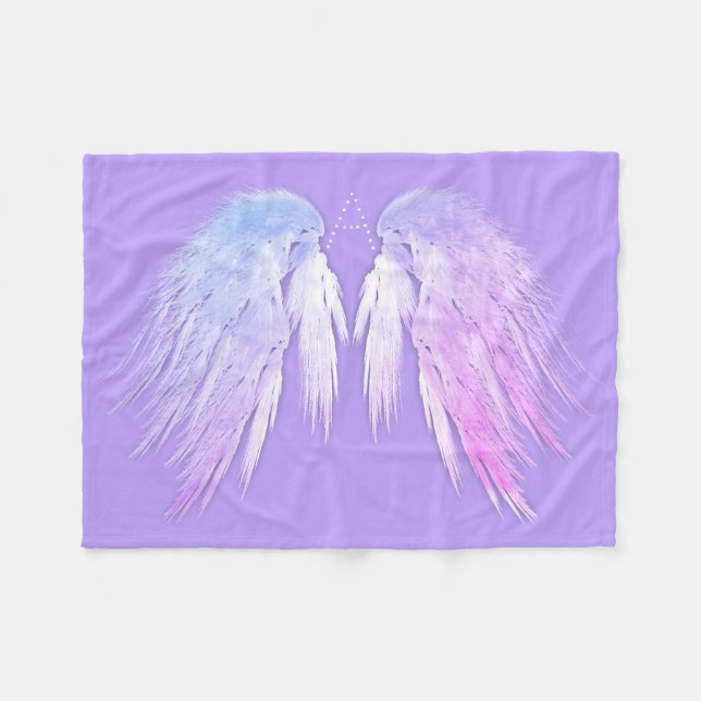 ANGEL VINGAR Fairy Lila Monogram Fleecefilt (Framsidan (Horisontell))