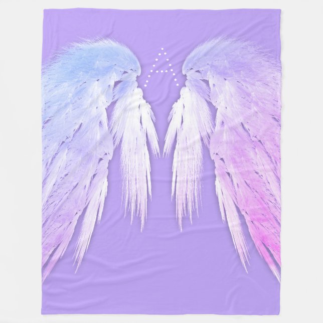 ANGEL VINGAR Fairy Lila Monogram Fleecefilt (Framsidan)