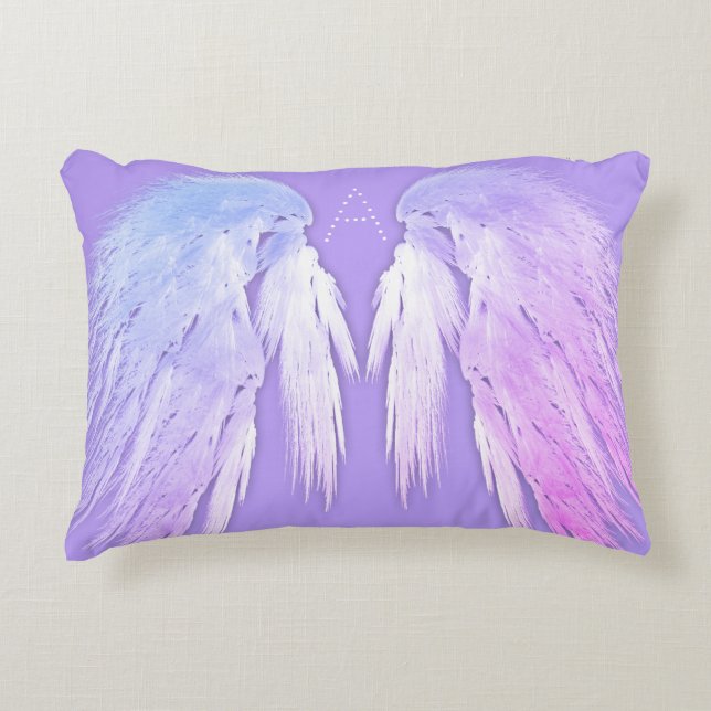 ANGEL VINGAR Fairy Lila Monogram Prydnadskudde (Framsidan)