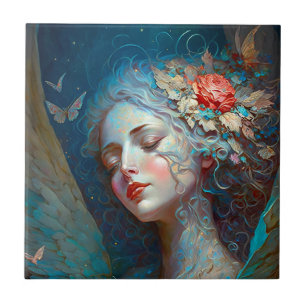 Angel Vingar Fantasy Art Ceramic Tile Kakelplatta