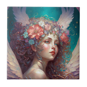Angel Vingar Fantasy Art Kakelplatta
