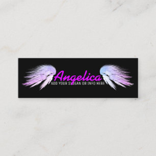 ANGEL VINGAR Fantasy Lila on Black Mini Visitkort