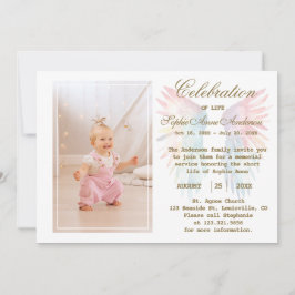 Angel Vingar Firande från Life Photo Memory Inbjudningar