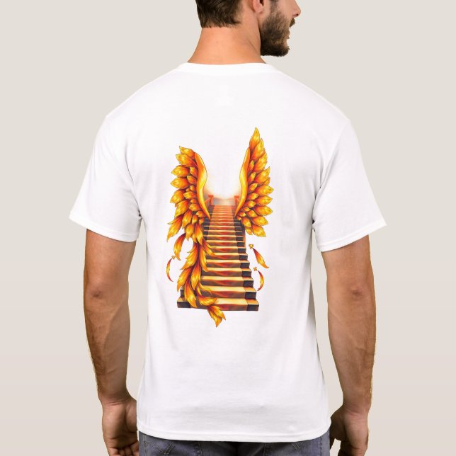 angel vingar för Fars dag T Shirt (Baksida)