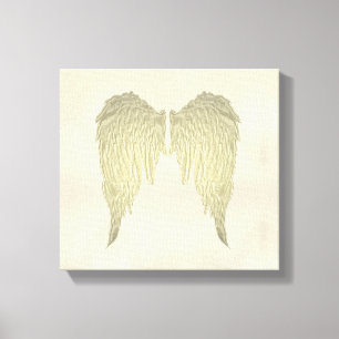 Angel Vingar Guld Wall Hanging Paeing på Canvas