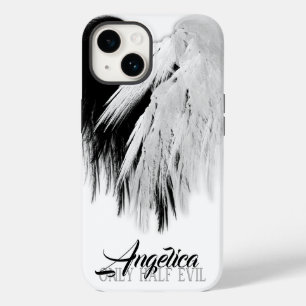 ANGEL VINGAR HEART Black+White Endast hälften Evil
