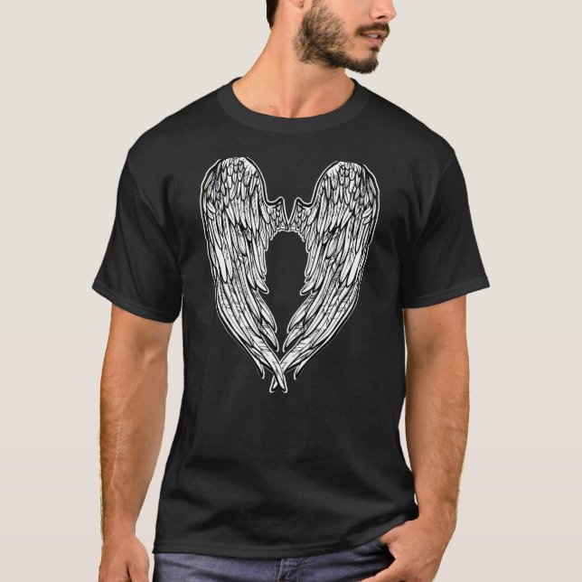 Angel Vingar i baksidan T Shirt (Framsida)
