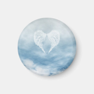 Angel Vingar i Cloudy Blå himmel Magnet