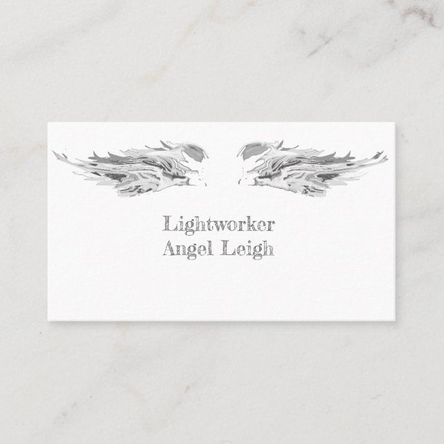 Angel Vingar Light, Andlig, Reiki, affärskort Visitkort (Framsida)