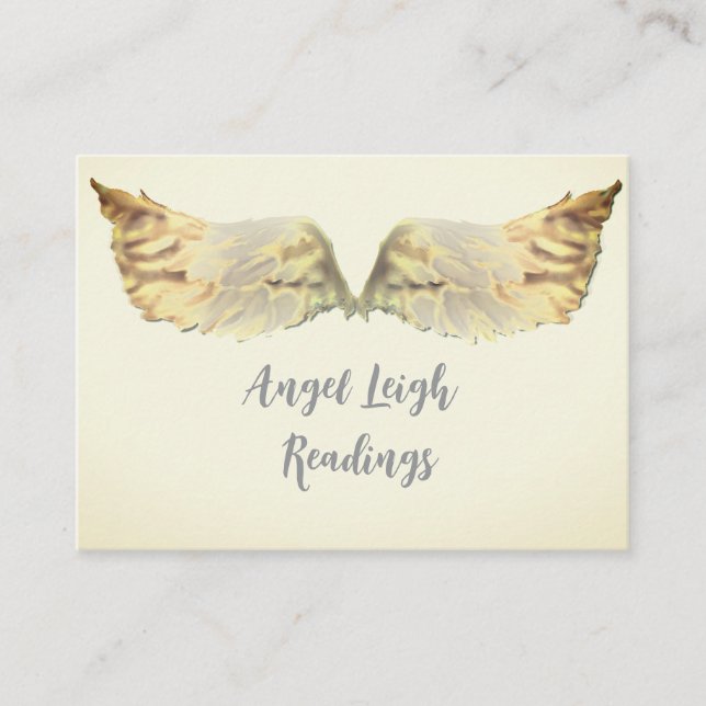Angel Vingar Light, Andlig, Reiki, affärskort Visitkort (Framsida)