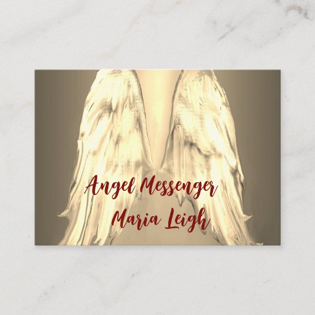 Angel Vingar Light, Andlig, Reiki, affärskort Visitkort (Framsida)