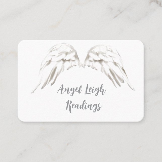 Angel Vingar Light, Andlig, Reiki, affärskort Visitkort (Framsida)