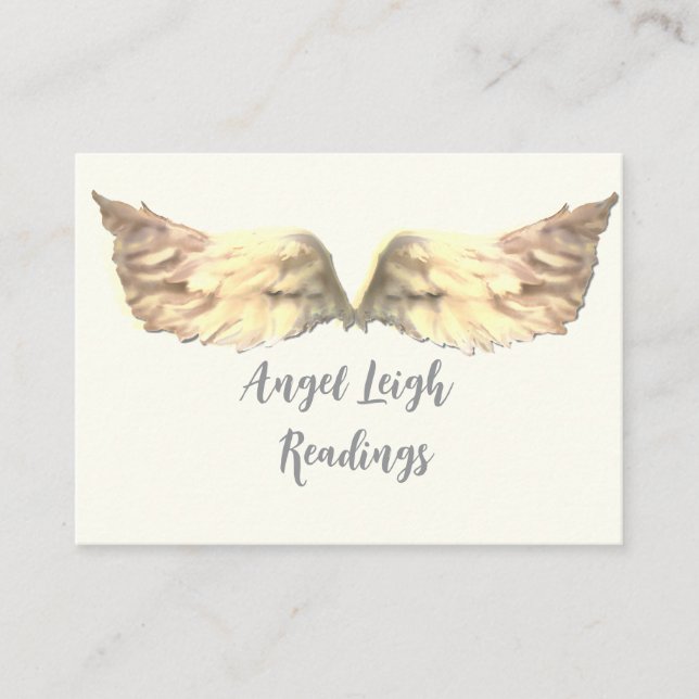 Angel Vingar Light, Andlig, Reiki, affärskort Visitkort (Framsida)
