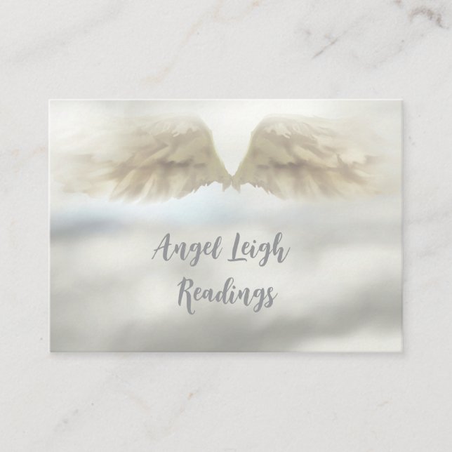 Angel Vingar Light, Andlig, Reiki, affärskort Visitkort (Framsida)