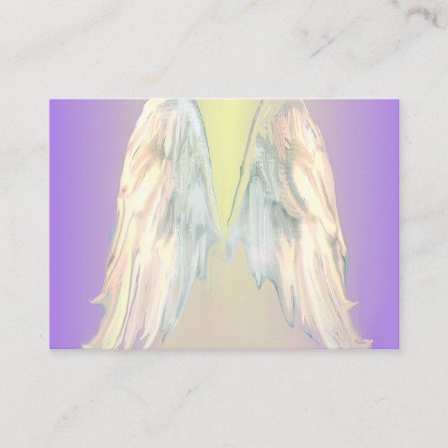 Angel Vingar Light, Andlig, Reiki, affärskort Visitkort (Framsida)