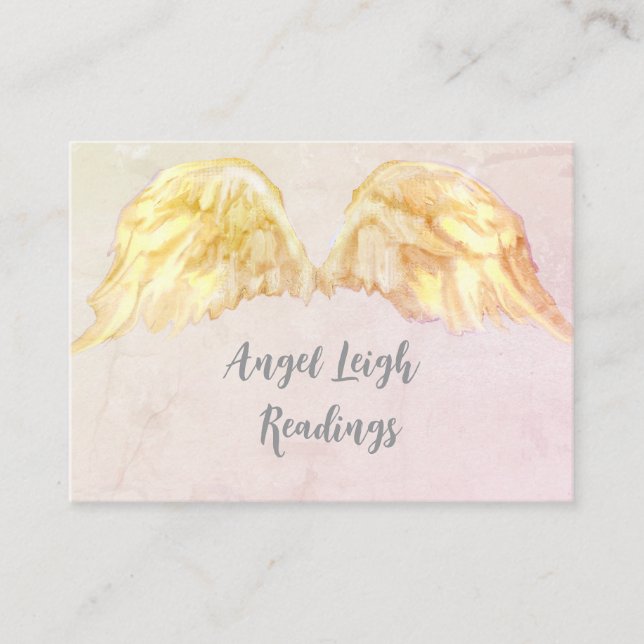 Angel Vingar Light, Andlig, Reiki, affärskort Visitkort (Framsida)