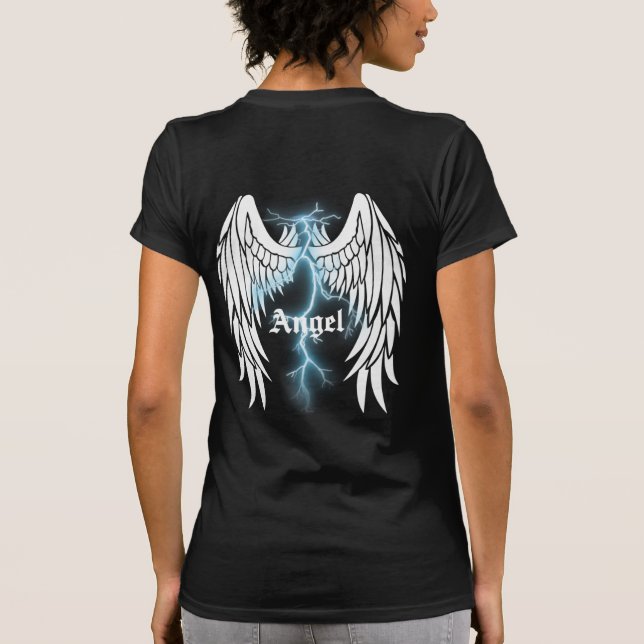Angel Vingar med blixt Bolt T Shirt (Baksida)