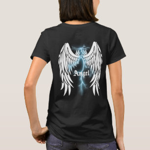 Angel Vingar med blixt Bolt T Shirt