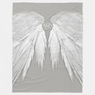 ANGEL VINGAR Monogram Elegant Grått Fleecefilt