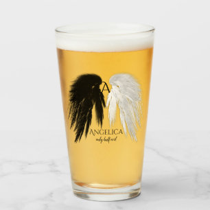ANGEL VINGAR Monogram "Endast halvondska" Lusnyj Glaskopp