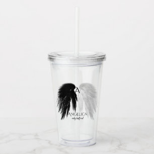 ANGEL VINGAR Monogram "Endast halvondska" Lusnyj Take Away Mugg