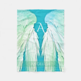 ANGEL VINGAR Monogram Namn Fresh Ombre Fleecefilt