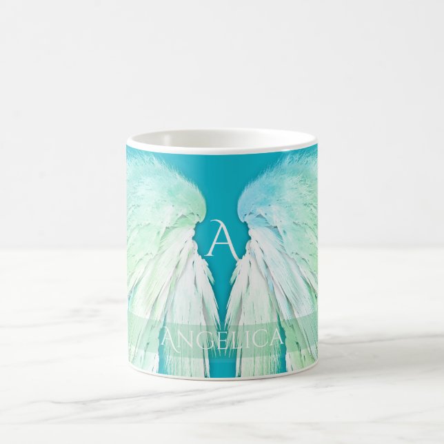 ANGEL VINGAR Monogram Namn Fresh Ombre Kaffemugg (Center)