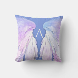 ANGEL VINGAR Monogram Soft Blue Rosa Dreamy Kudde