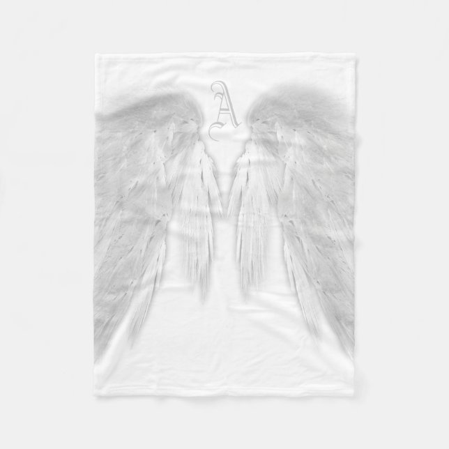 ANGEL VINGAR Monogram White Fleecefilt (Framsidan)